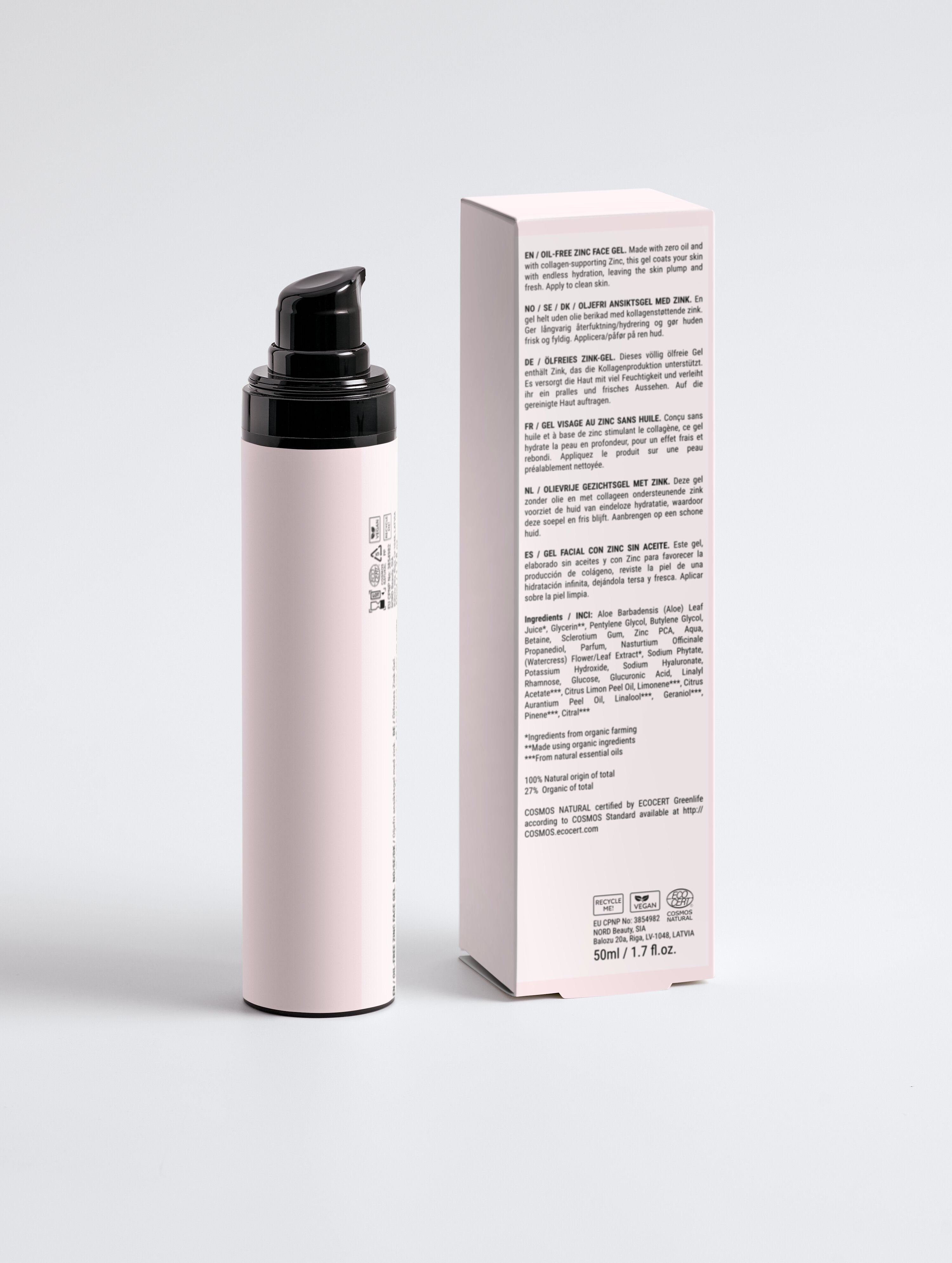 Oil-Free Zinc Face Gel – Maximum hydration, zero greasiness