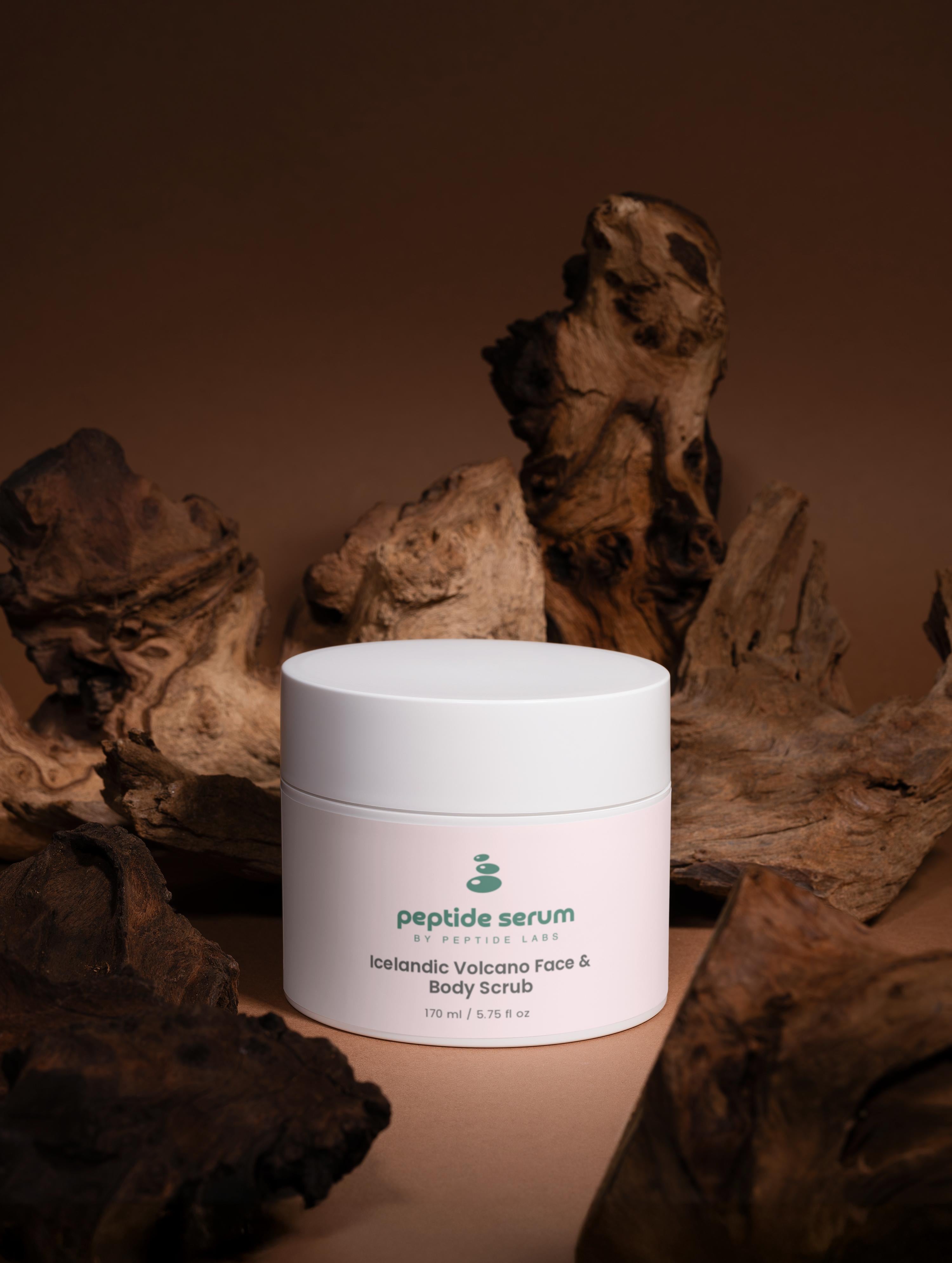 Body and Face Scrub – exfoliation with volcanic sand for glow, smooth skin & deep cleansing
